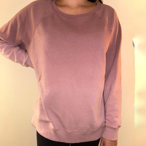 WOMENS AMERICAN EAGLE PINK OMBRÉ CREWNECK